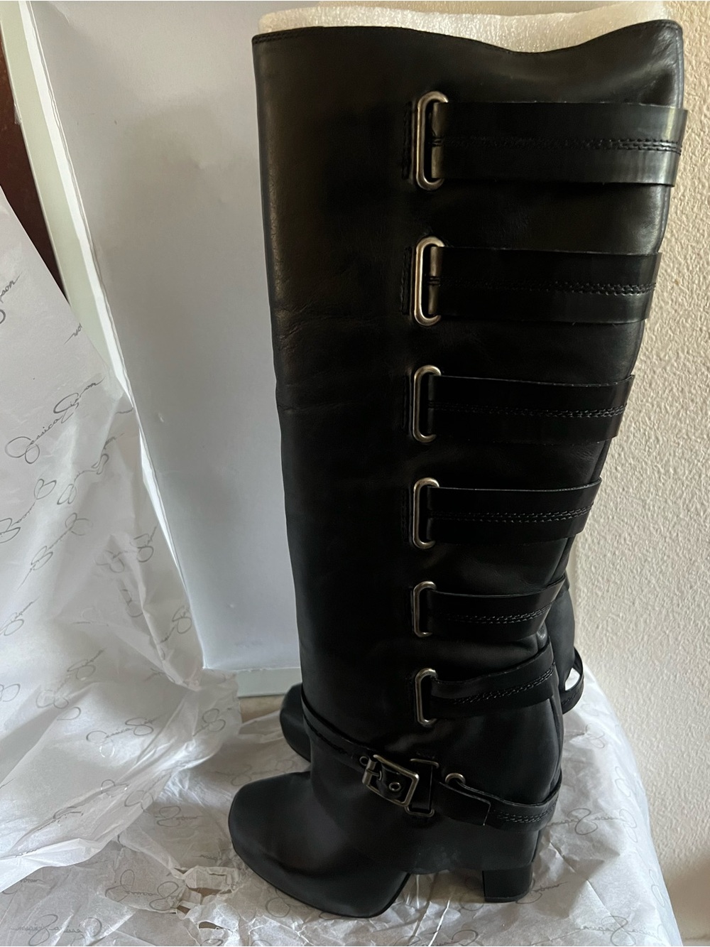 Jessica Simpson brand new black leather boots - Picture 5 of 9